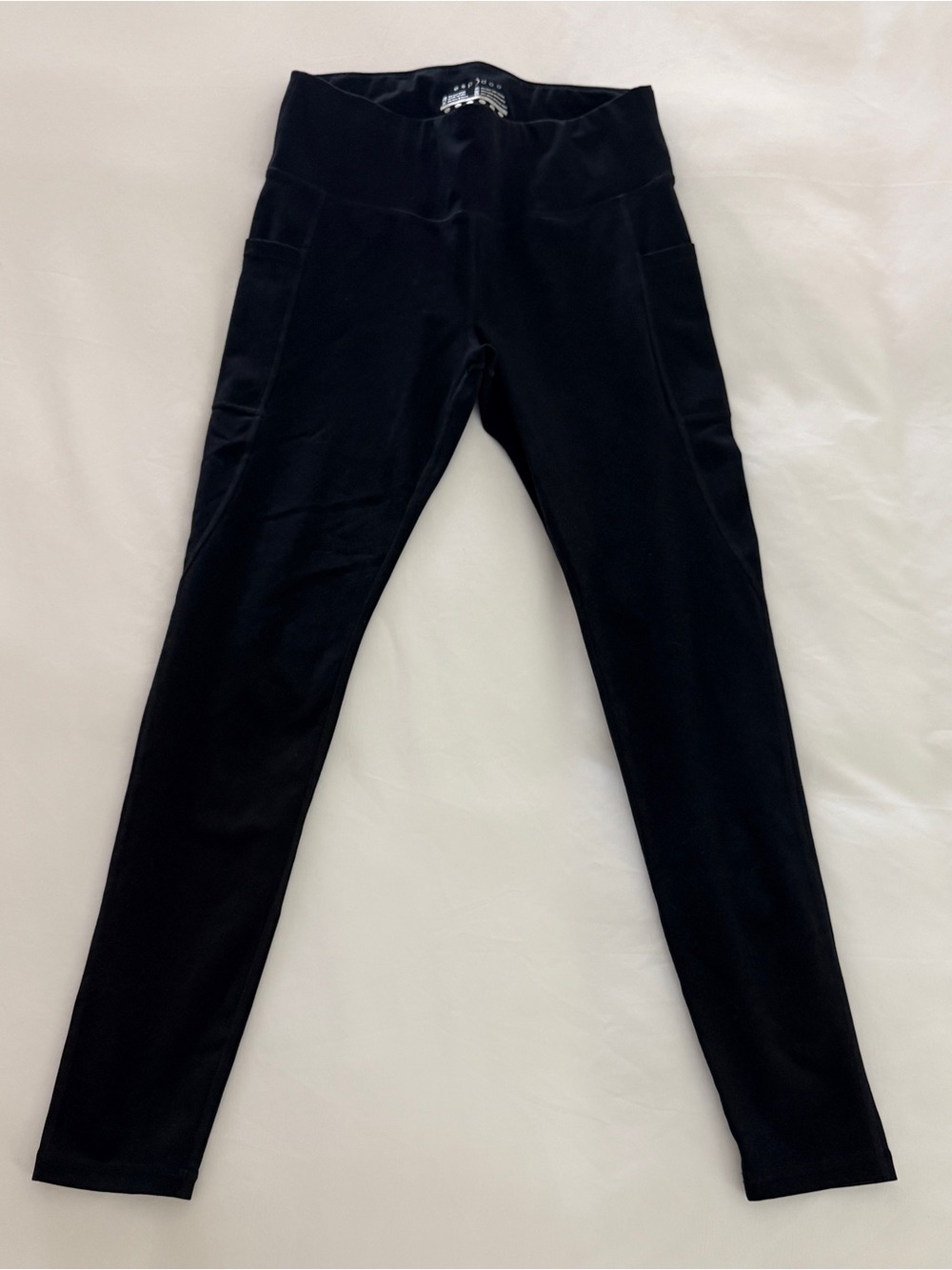 Espidoo Athletic Yoga Leggings Pockets Black Sz L